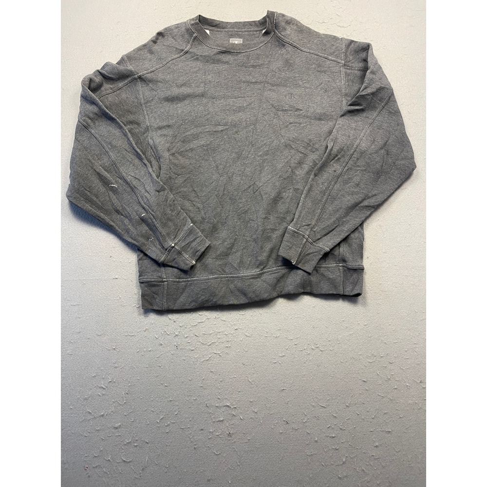 Champion Sweatshirt Cotton Blend Gray Large Mens